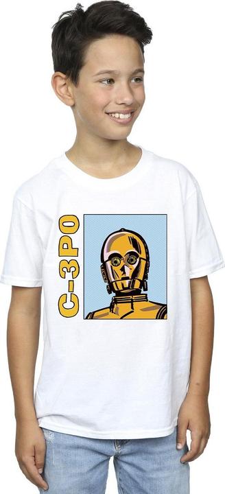Actual product image Star Wars Boys C3PO Line Art T-Shirt (128)