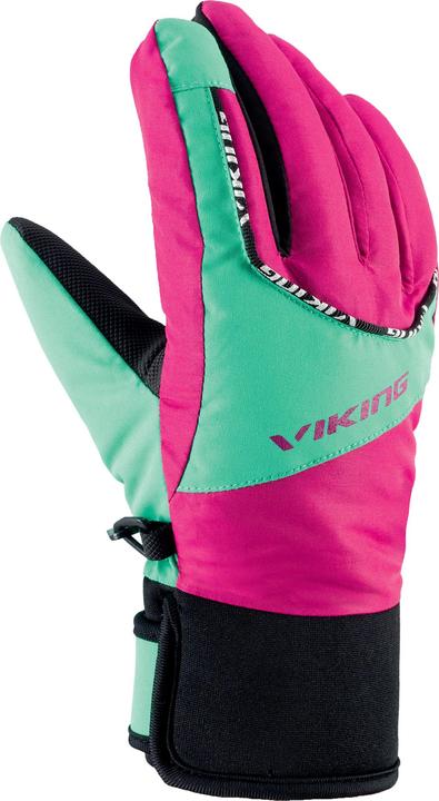 Vikingsports Viking Europe Fin Handschuhe Kinder pink/grün Handschuhgrösse 4 2021 Outdoor Handschuhe (4)
