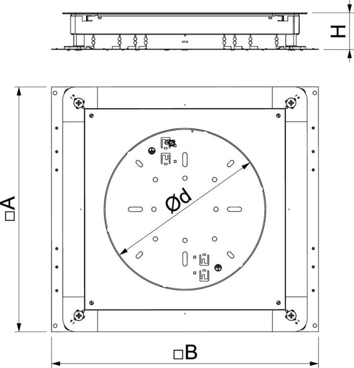 Actual product image OBO Bettermann OBO UGD 350-3 R9 Underfloor junction box for GESR9 (Various)