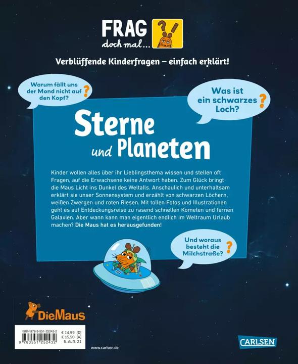 Produktbild Frag doch mal... die Maus: Sterne und Planeten (Deutsch, Sylvia Englert, 2019)