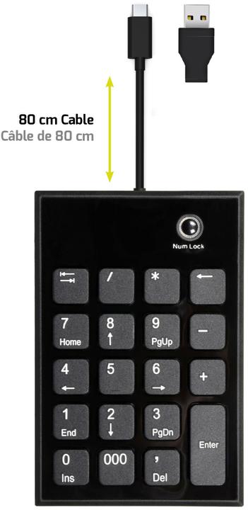 Immagine prodotto Port Designs 900801 Tastiera numerica Notebook USB (Tastierino numerico, Cablato)