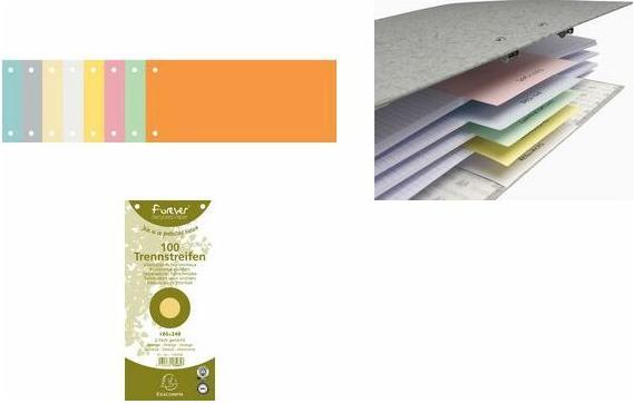 Actual product image Exacompta Forever divider strips 10.5 x 24 cm, 100 pcs - grey