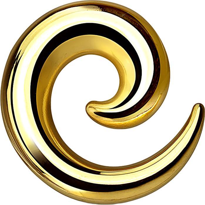 Produktbild Star Piercing Dehnspirale vergoldet (ohne Messing, Chirurgenstahl 316L)