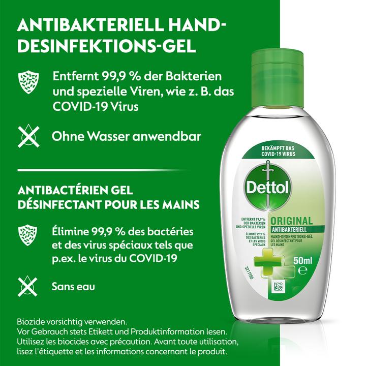 Actual product image Dettol Hand disinfection gel (50 ml)