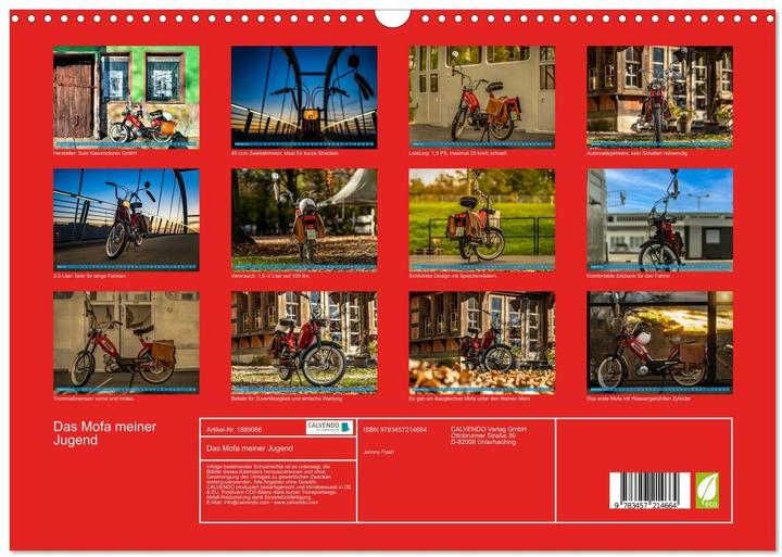 Produktbild Das Mofa meiner Jugend (Wandkalender 2025 DIN A3 quer), Monatskalender (A3, Deutsch)