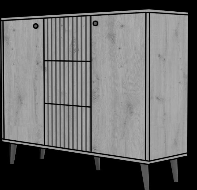 Actual product image ADRK Furniture Chest of drawers IKA (120 x 35 x 93 cm)