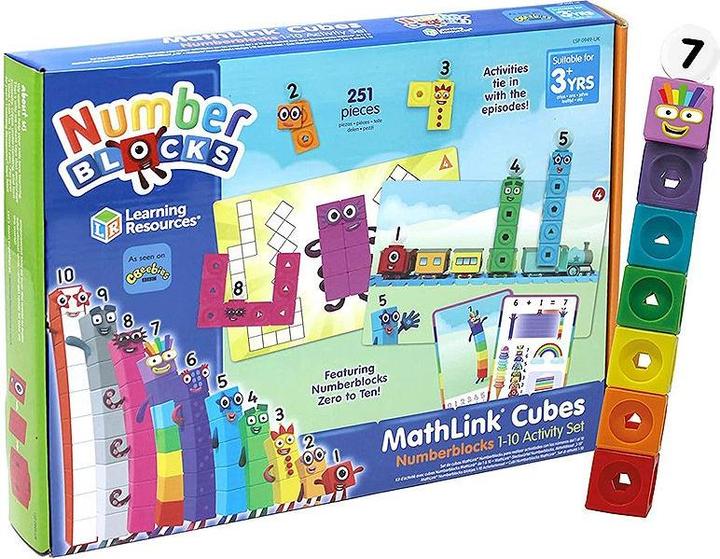 Actual product image Learning Resources MathLink Plug-in Cubes Activity Set 1-10 (English)