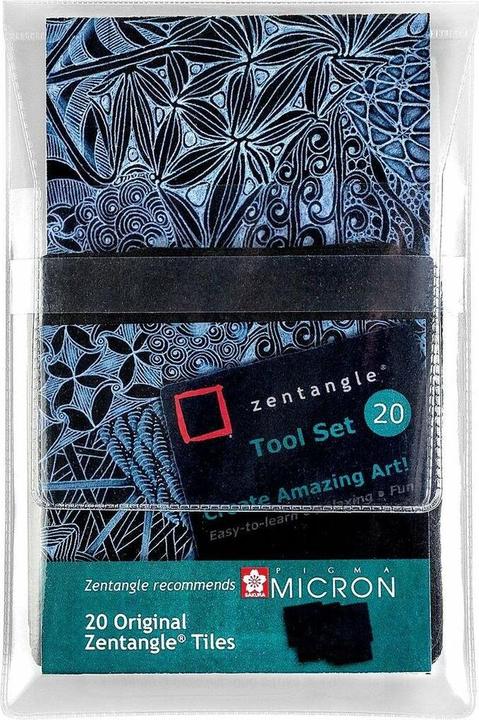 Actual product image Sakura Zentangle Tool Set Black (9 x 9 cm, Special ruling)