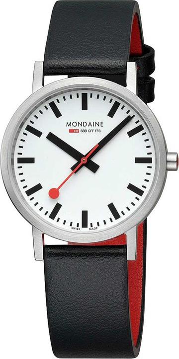 Actual product image Mondaine Classic - Vegan brushed (Analogue wristwatch, Swiss made, 36 mm)