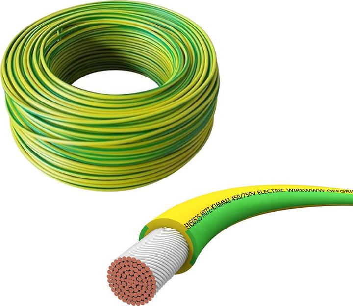 Produktbild Offgridtec H07V-K Erdungskabel Grün / Gelb 16mm² 450/750V XLPO
