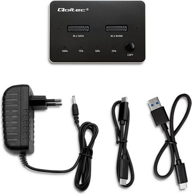 Produktbild Qoltec M.2 SSD-Laufwerk-Dockingstation