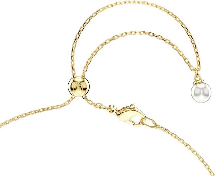 Immagine prodotto Swarovski Collana Idyllia Y con perla di cristallo e conchiglia in oro bianco (Metallo Swarovski)