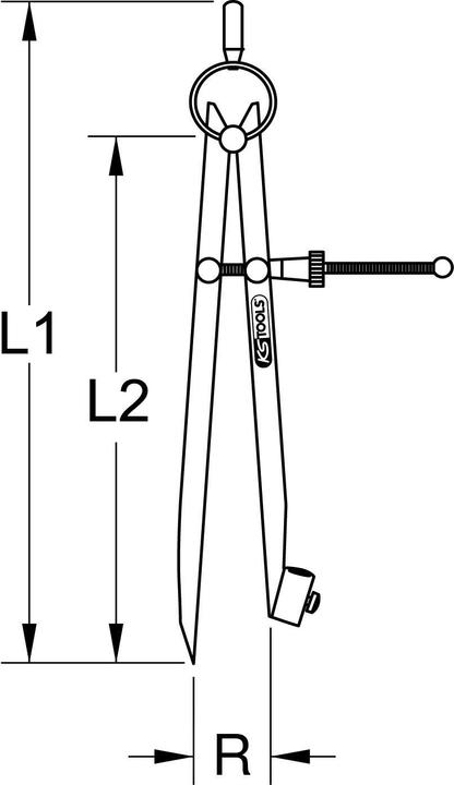 Actual product image KS Tools Precision spring dividers