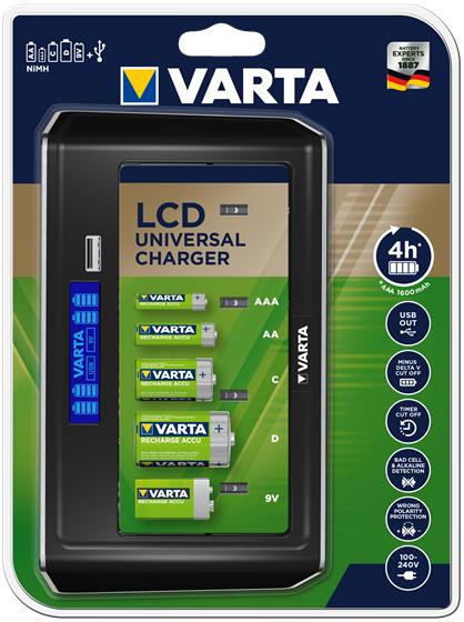 Immagine prodotto Varta Caricabatterie universale LCD (1 pz., AAA, D, AA, C, Caricabatterie senza batteria)