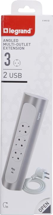Produktbild Legrand Ecksteckdosenleiste (3 x, CEE 7/5, 1 m)