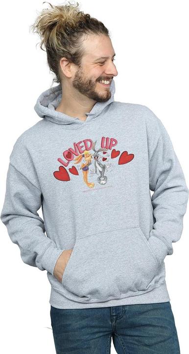 Actual product image Looney Tunes Mens Bugs Bunny And Lola Valentine's Day Loved Up Hoodie (3XL)