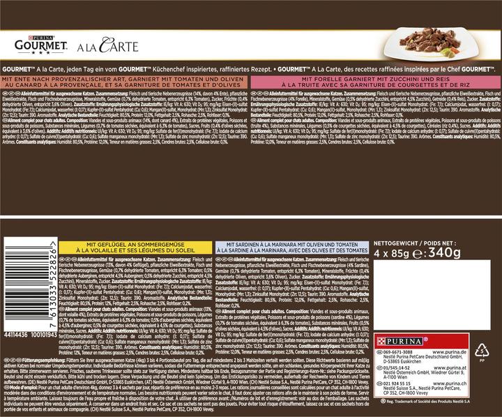 Image du produit Gourmet Fantaisies des chefs à la carte (Adulte, 4 pcs, 85 g)
