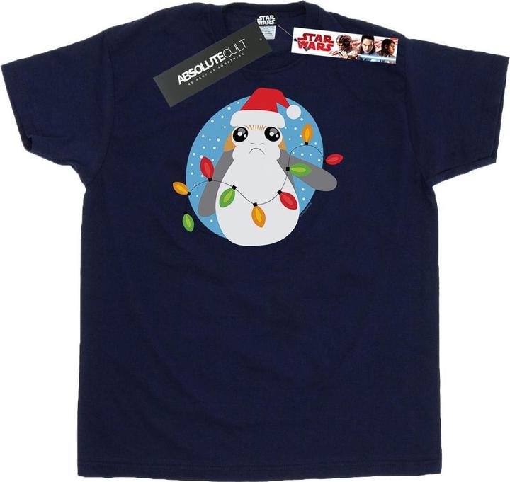 Produktbild Star Wars The Last Jedi Porg Christmas Lights TShirt (XXL)