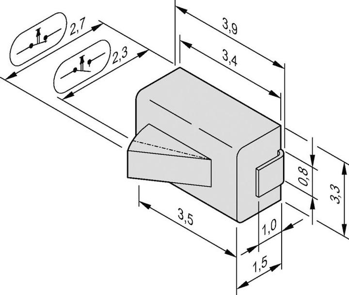Immagine prodotto Schroff Microinterruttore, normalmente chiuso, per AdvancedMC- Carrier (Compact- e Full-size M