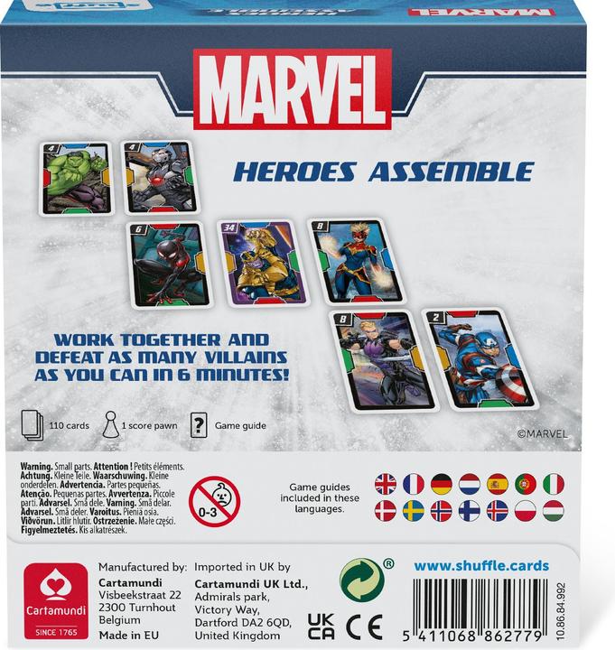 Image du produit Cartamundi Shuffle - Marvel Heroes Assemble - Jeu de Cartes