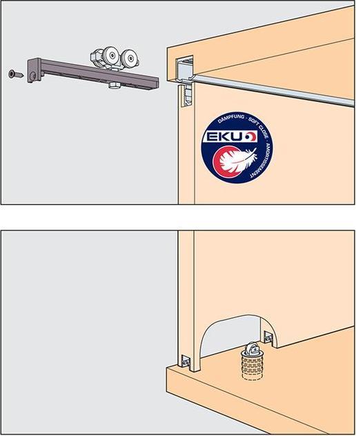 Produktbild HAWA Schiebetürbeschläge -CLIPO 36 HM, Inslide