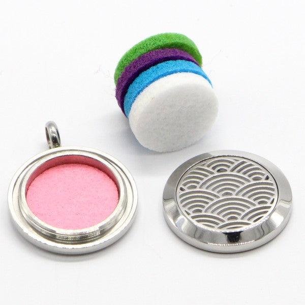 Produktbild Zen Arôme Duft-Schmuck Halskette mit Anhänger No.53 für Ätherisches Öl, Parfum (Edelstahl, Leder)