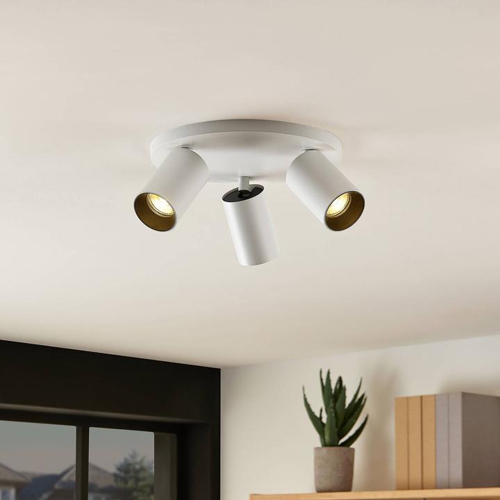 Immagine prodotto Arcchio Faretto da soffitto Brinja, rotondo, 3 luci, bianco (GU10)