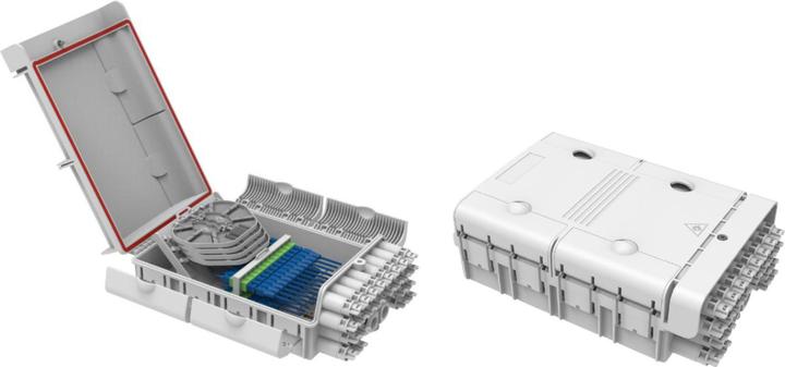Actual product image EFB Elektronik FTTH IP65 connection box for 48 fibres, 24 couplers and fibre overlength adapter (Network cable)