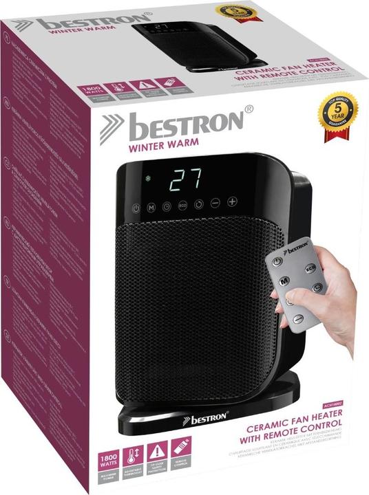 Immagine prodotto Bestron Termoventilatore in ceramica con telecomando (1800 W)