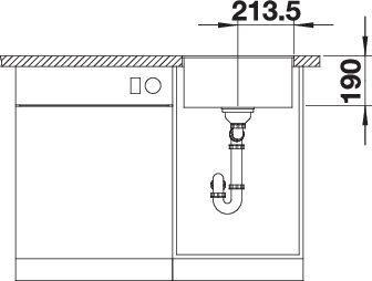 Actual product image Blanco Subline 400-F (42.70 cm, 42.70 cm)