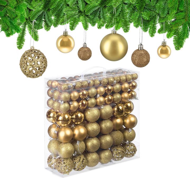 Actual product image Relaxdays 150-piece Christmas baubles set (150 -part)