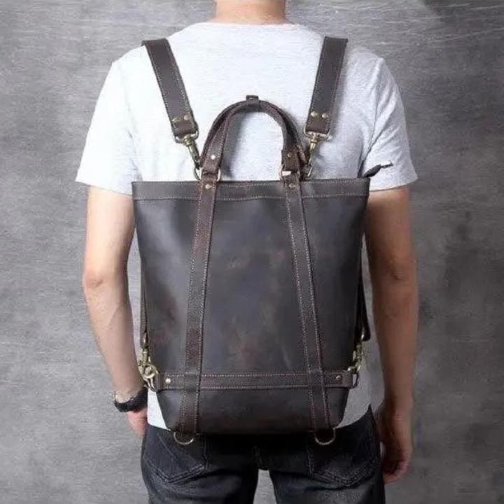 Produktbild Only-Bags.Store Handgefertigter Lederrucksack, Ledertasche Tote