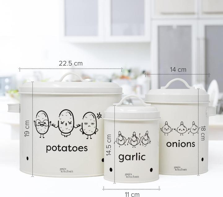 Actual product image Kitchen 3er-Set Kartoffel-Zwiebel-Knoblauch Aufbewahrung (7 l)
