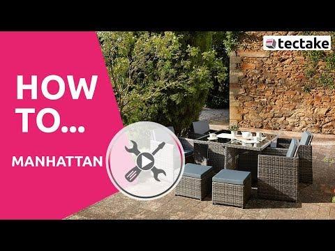 Image du produit tectake Salon de jardin MANHATTAN (100 cm)