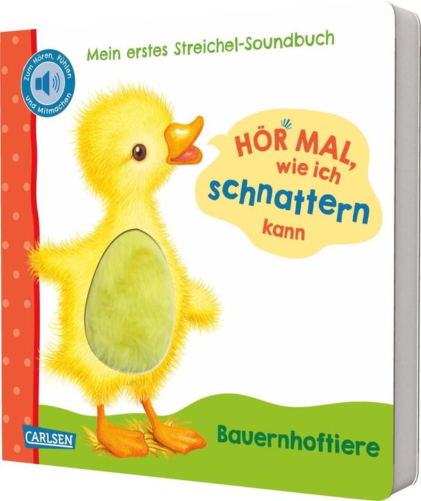 Immagine prodotto Hör mal, wie ich schnattern kann (Mein erstes Streichel-Soundbuch 1) (Tedesco)