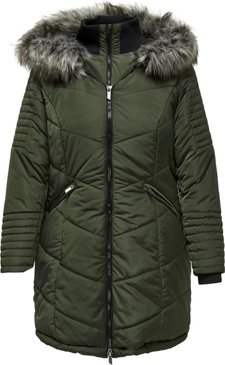 Only Kapuze Gerippte Ärmelbündchen Mantel Mantel (44)