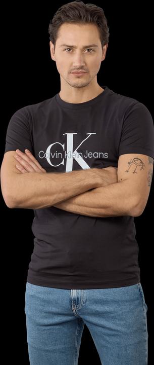Produktbild Calvin Klein Jeans Jeans Herren T-Shirt Kurzarm Core Monologo Slim Fit, Schwarz (Ck Black), XL (XL)