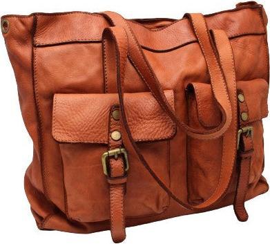 Only-Bags.Store Ledertasche, grosse Tasche aus weichem Leder, Umhängetasche, braune Taschen