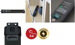 Actual product image Brennenstuhl Premium-Line, power distribution unit, 6 sockets, 3m, black, with switch and surge p... (6 x, CEE 7/3, 3 m)