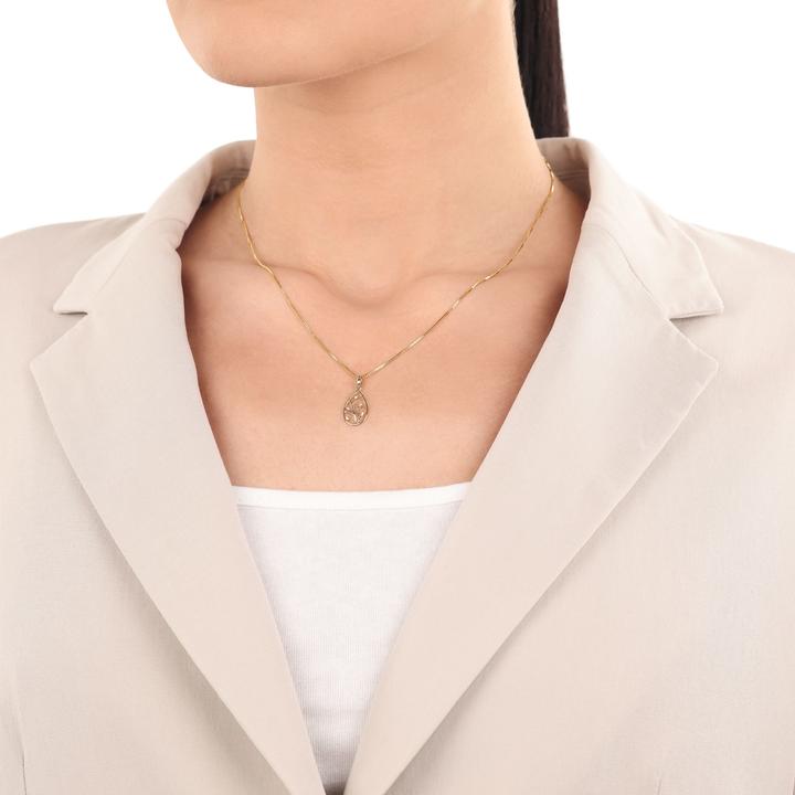 Actual product image Amor Cupid pendant for ladies, gold 375, zirconia synth. (Gold 375, 9 ct)