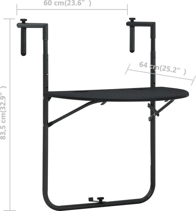 Immagine prodotto VidaXL Tavolo da balcone (60 cm)