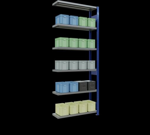 Actual product image Schulte Lagertechnik MULTIplus250 boltless add-on bay system with length bolts