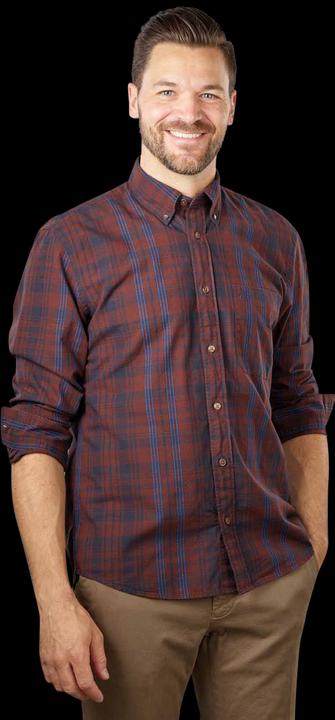 Produktbild Marc O'Polo Button Down Shirt Chest Pocket Multi/Crimson Bro (S)
