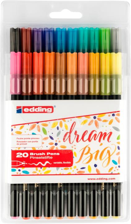 Actual product image Edding Pisak with E-1340 brush tip, 1-3 mm, 20 pcs, colour mix (Multinational, 20 x)