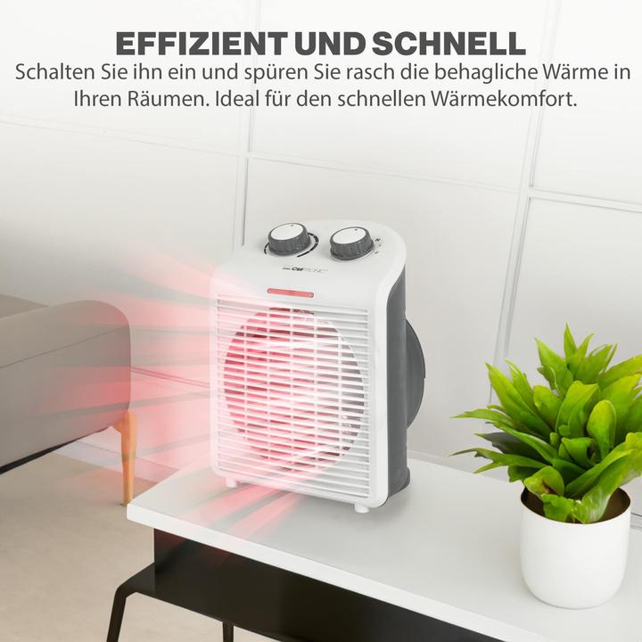 Actual product image Clatronic HL3761WH Elektrische Raumheizung Indoor Elektrischer Raumheizlüfter (2000 W)