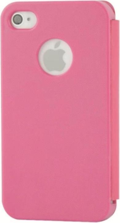 Produktbild König Design Handyhülle Tasche für Apple iPhone 4 / 4s Pink gebürstet (LG G4s, Apple iPhone 4)