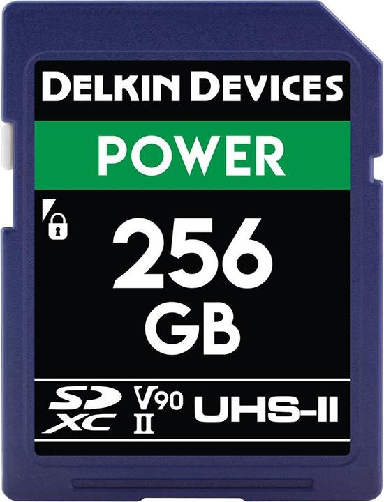 Delkin POWER UHS-II (V90) 256GB R:300MB/s W:250MB/s (256 GB, SD, UHS-II)