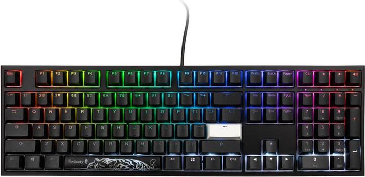 Actual product image Ducky ONE 2 Backlit PBT Gaming Keyboard, MX-Blue, RGB LED - black (US) (US, Cable)