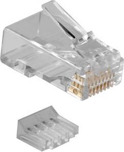 Produktbild RJ45 (8P/8C) CAT5E modulaire connector for round cable with solid or standed conductors. Unit: B (Netzwerkkabel Stecker)