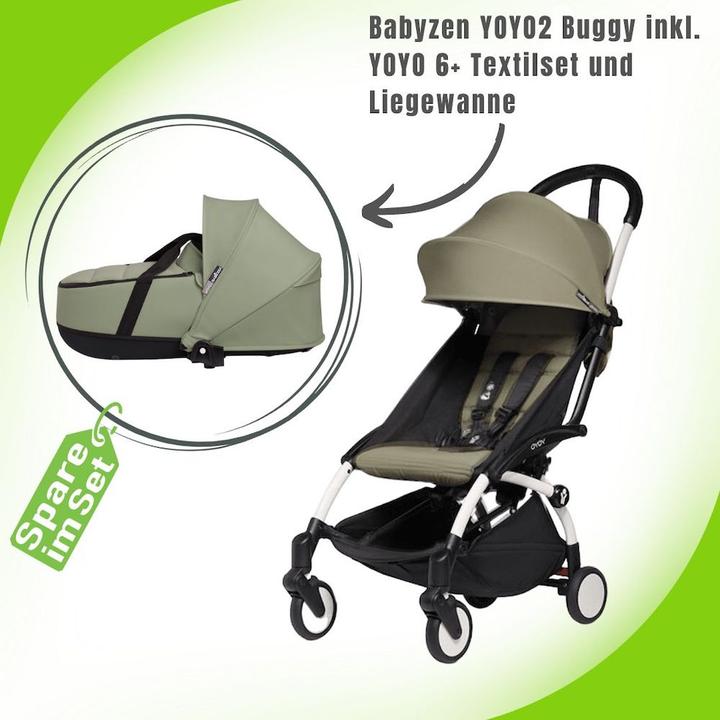 Produktbild Babyzen Stokke YOYO2 Buggy inkl. YOYO 6+ Textilset und Liegewanne / Kombikinderwagen